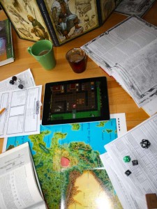 iPad im Einsatz am Spieltisch