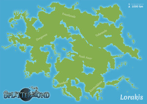 Lorakis mit Teilkontinenten